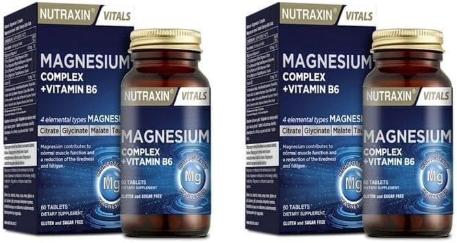 Nutraxin Magnezyum Complex 250 Mg 60 Tablet 2'li Paket, 654564654