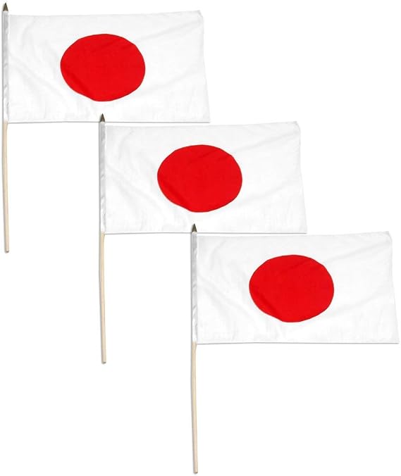 Japan flag 12 x 18 inch - 3 PK