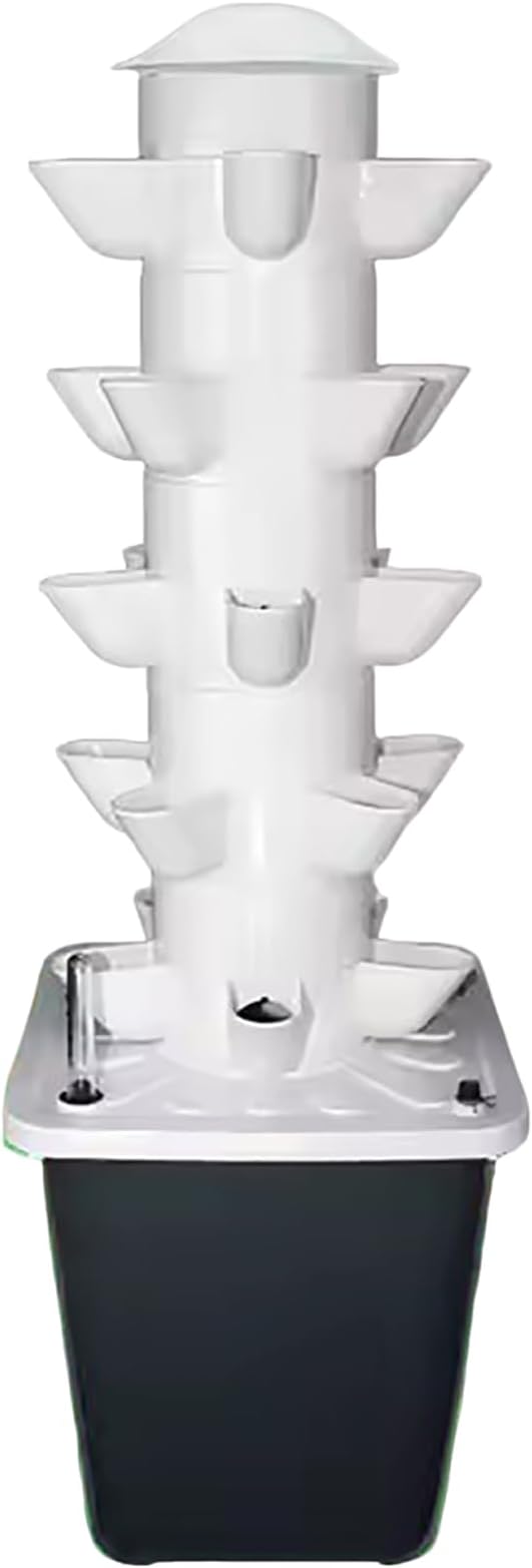 25 Pods Hydroponics System Tower, 5 Layers Vertical Vegetable Aeroponic Tower Kit with Pump System and Timer for Indoor Gardening