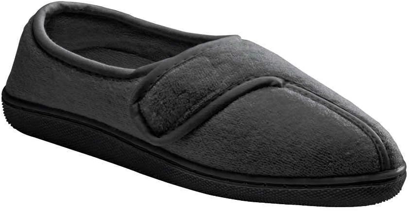 Silverts Women's Soft Terry Cloth Slippers, Easy Closure Non-Slip
