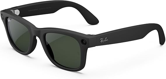 Meta Ray Ban Wayfarer Large Black & Graphite Green Smart Glasses
