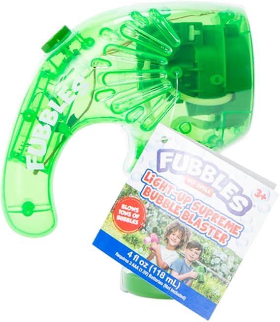 Little Kids Fubbles Light-Up Supreme Bubble Blaster Active Play for Ages 3 to 8