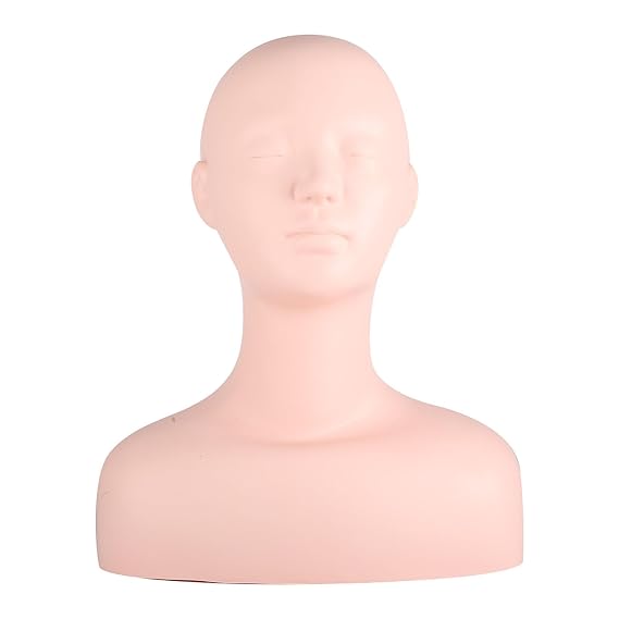 Makeup Practice Mannequin Head Silicone Soft Touch Practice Makeup Head