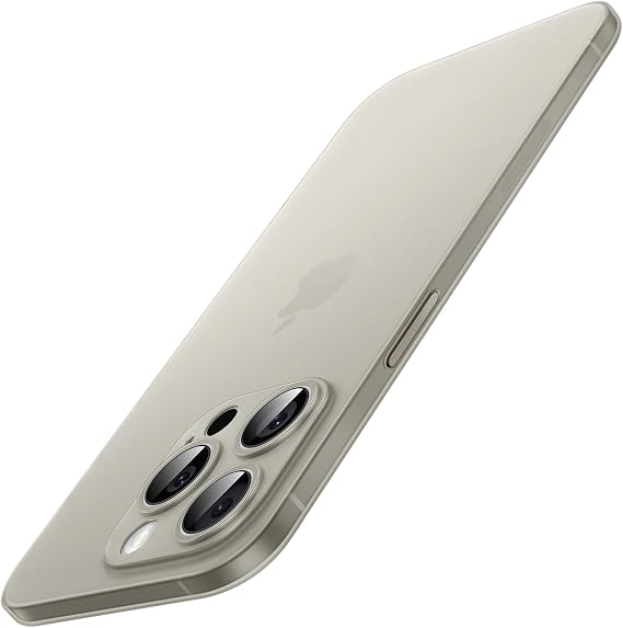 JETech Ultra Slim Case for iPhone 15 Pro, Natural Titanium