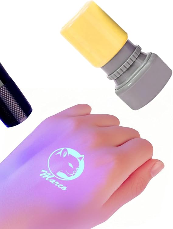 Stamps for Invisible Marks (Revealed Under UV Light), Invisible Ink Stamp, Customizable Transparent Pattern Stamper, Anti - Counterfeiting Transparent Stamp for Paper Documents
