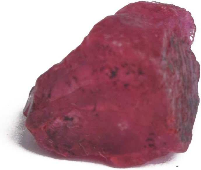 GEMHUB Authentic Red Ruby Chunk 19.50 Ct Natural Certified Ruby Schorl Rough Healing Crystals Ruby