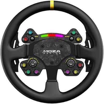 MOZA RS V2 Lenkrad, Rund - Leder 33 cm