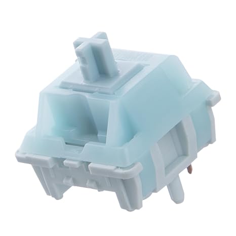 EPOMAKER Creamy Jade 45gf Gaming Keyboard Switches, 100 PCS Linear Switch, 5-Pin Pre-Lubed Switch, with PC/PA66 Case, POK Stem, Compatible with MX Keycaps for Mechanical Keyboard