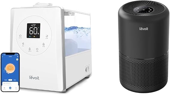 LEVOIT LV600S Smart Warm and Cool Mist Humidifiers for Home Bedroom Large Room & Air Purifier for Home Allergies Pets Hair in Bedroom