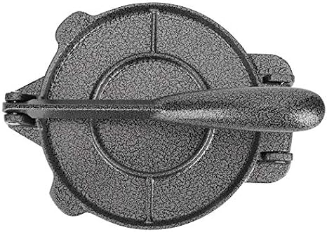 Cast Iron Tortilla Press, Flour Tortilla Non Stick Surface Dough Press Pataconera Seasoned with Flaxeed Oil