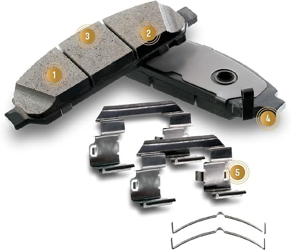 AD0999 ADVICS Ultra-Premium Ceramic Disc Brake Pad Set - Compatible with Select Buick Allure, LaCrosse; Chevrolet Impala, Impala Limited; Pontiac Grand Prix; REAR