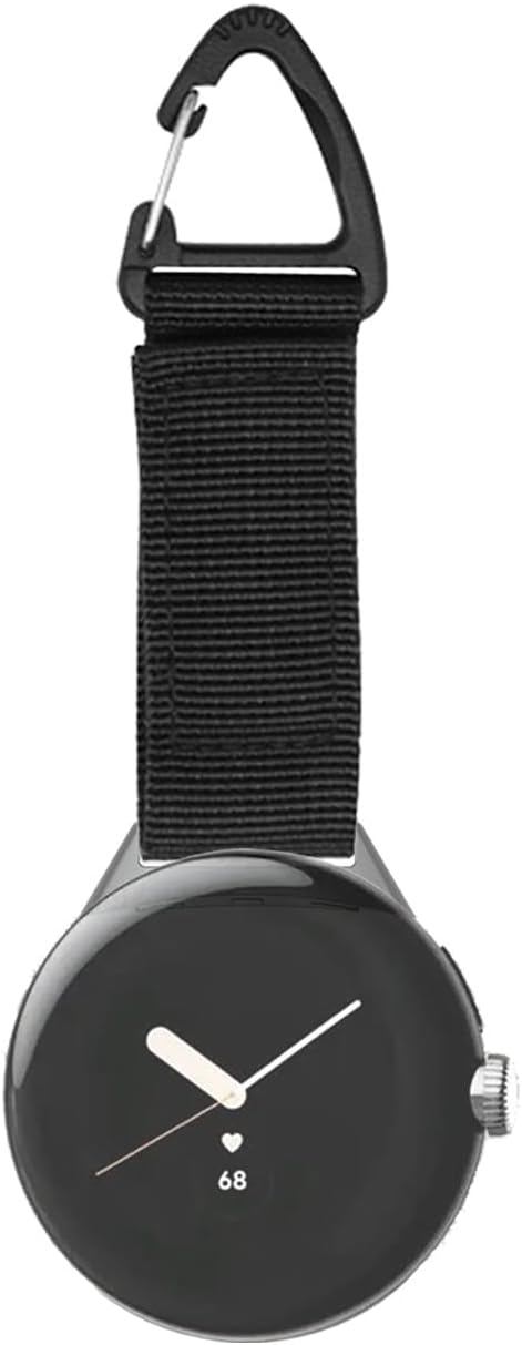 バッジホルダー 格納式クリップ Google Pixel Watch 4 45mm対応 タクティカルIDカードネームホルダーキーチェーンバッジリール Google Pixel Watch 3 45mm用 高耐久カラビナバッジキーチェーン
