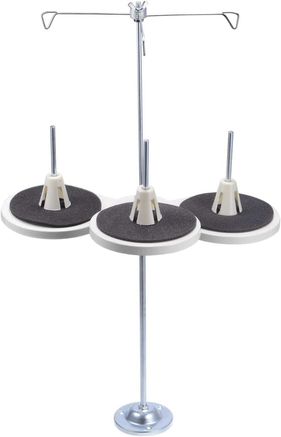 sourcing map Triple Cone Spool Stand Universal Iron 3 Thread Stand for Sewing and Embroidery Machines