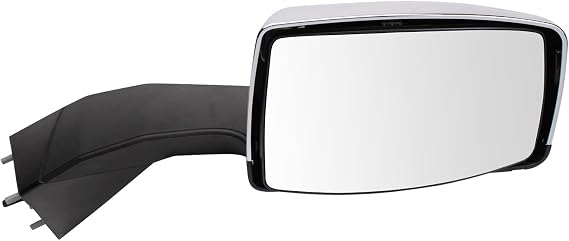 TRQ Passenger Side Manual Mirror Chrome Cover Smooth Finish
