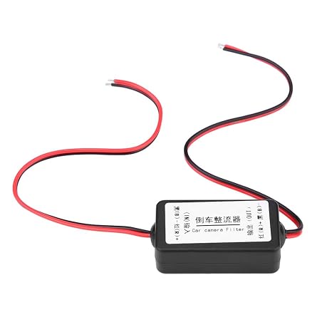 Keenso Car Rear View Rectifier for Germany/American Car Series, 12V DC Power Relay Capacitor Filter Connector for Backup Camera Rectifier Auto Car Camera Filter Light Modification