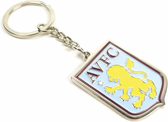 Aston Villa F.C. Aston Villa FC Crest Keyring - Claret - One Size, Red, Adult