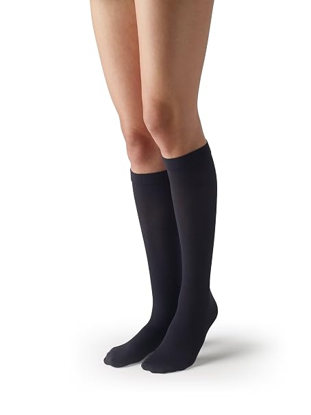 T.E.D. Anti-Embolism Compression Stocking, Knee Length, Black, X-Large, Regular, Closed-Toe, 1 Pair