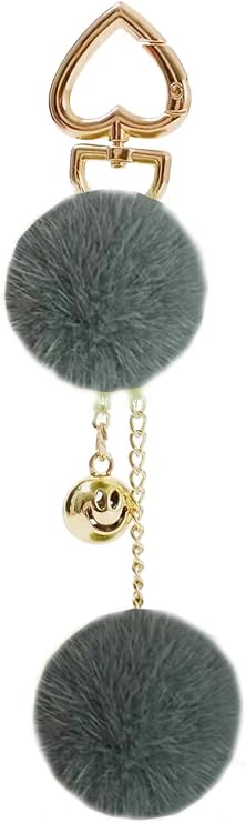 Soft Fluffy Keychain Cute Plush Key Rings Faux Fur Keyring Pompom Keychain Decoration
