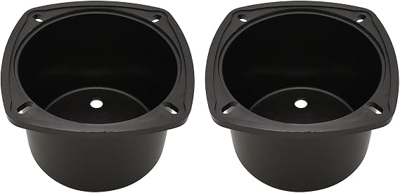HiQltyla 3in Black Plastic Speaker Baffle, Pack of 2