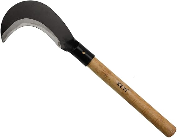 King of The Sickle - Clearing Tool, Manganese Steel Blade/Hardwood Handle Hand Held, Professional for Vines, Undergrowth and Small Saplings