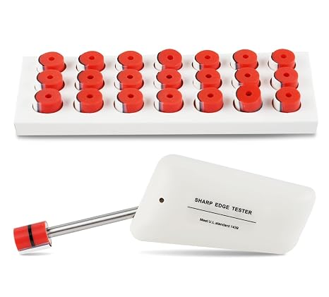 Sharp Edge Tester Toy Sharpness Tester for UL-1439 Standard +21 pcs Test Cap (Tester + Test caps)