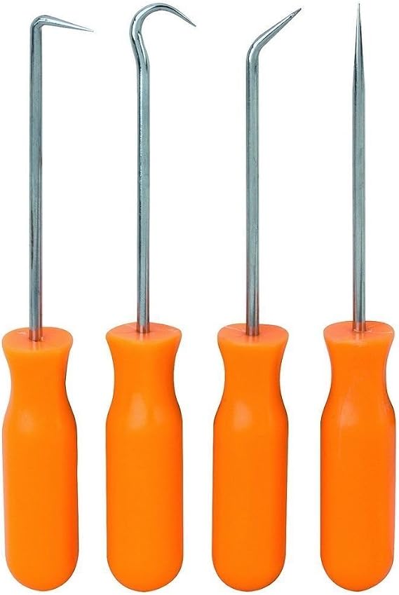 4pc Mini Precision Pick Hook Set O Ring Seal Gasket Puller Remover Scribe Probe