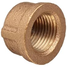 Brass Pipe Fitting, Class 125, Cap, 1/2" NPT Female