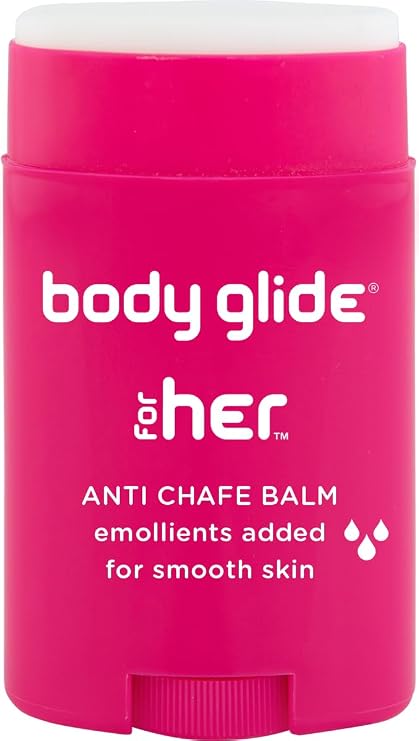 Body Glide For Her Anti Chafe Balm | Chafing stick with added emollients | Great for dry, sensitive skin and/or sensitive areas | Use on chest, bra, butt, groin, arm, and thigh chafing | 1.5oz