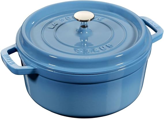 Staub 24cm Yuvarlak Dökme Demir Cocotte Buz Mavisi