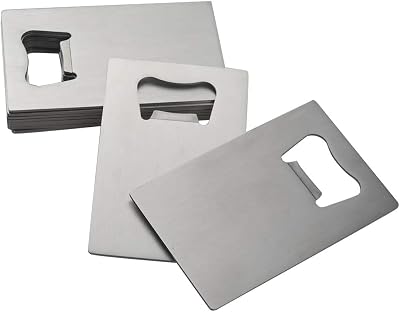 Ramddy Stainless Steel Credit Card Size Beer Bottle Opener 10 Pcs.