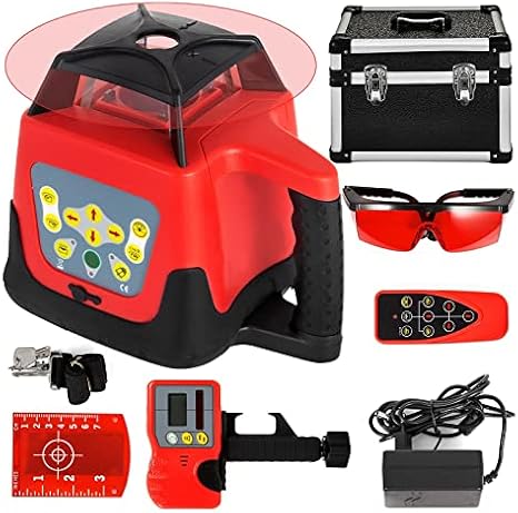 360° Rotary Laser Level Kit with 500m Range & Self-Leveling – High-Precision Construction Laser for Outdoor Leveling, Grading, and Alignment | Waterproof for Landscapers, Contractors, and Surveyors