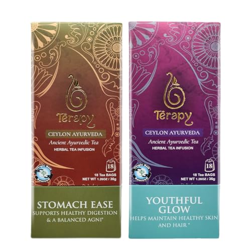 Terapy Ceylon Ayurvedic Tea - Stomach Ease & Youthful Glow bundle 2 Pack