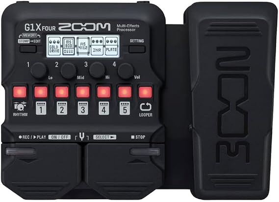 Zoom G1X Four Multi-Effect Guitar Expression Pedal for Stage & Studio