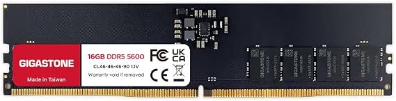 DDR5 RAM GIGASTONE 16GB DDR5 4800MHz PC5-38400 CL 40-40-40-77 1.1V UDIMM 288 Pin Unbuffered Non ECC High Performance PC Desktop Memory Upgrade