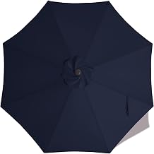 ABCCANOPY 2,7 m Dış Mekan Şemsiyesi Yedek Üst Takım 8 Ribanalı (Lacivert)