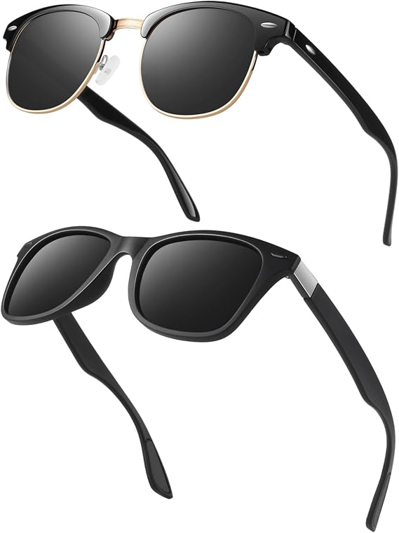 GQUEEN Classic Polarized Sunglasses Men Womens Bundle
