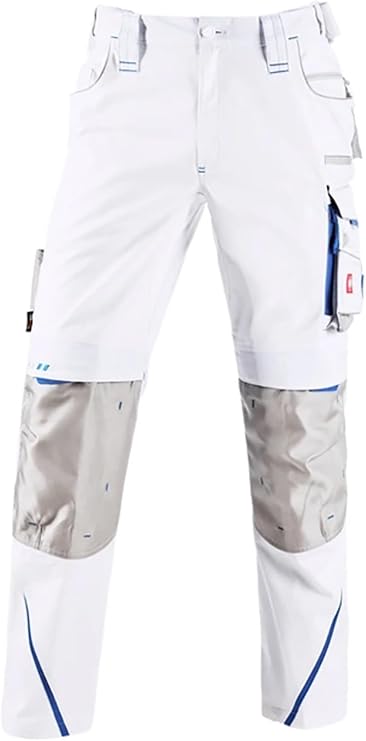Engelbert Strauss e.s.Motion 2020 White Premium Work Trousers with Knee Pockets