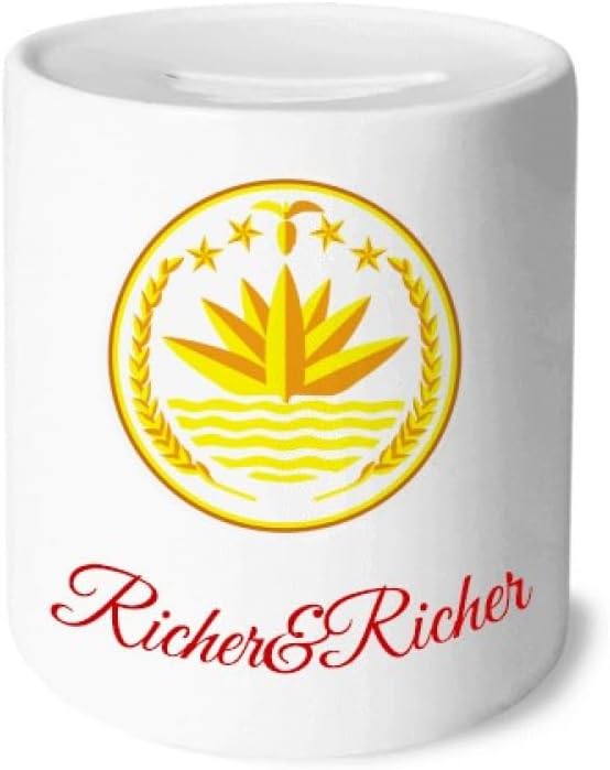 Dhaka Bangladesh National Emblem Rich and Rich Bank Saving Box Coin