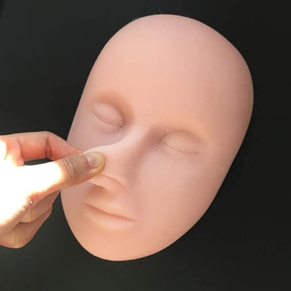 Injection Training Silicone Head Injection Training Face Model, High Simulation Suture Practice & Training Tool School Teaching Aids for Nurse, Medical Students Teaching Supplies