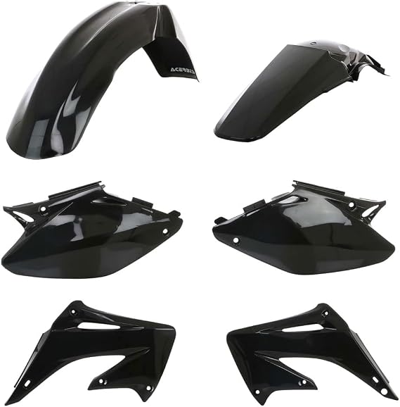Acerbis Replica Plastic Kit Black for Honda CR250R 2002-2003