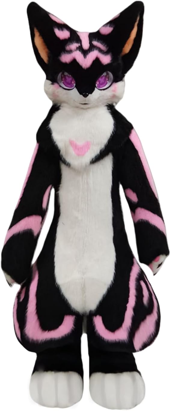 Furry Fursuit Full Body Mascot Costume Soft Comfortable for Halloween Cosplay Convention Theme Parties Expos