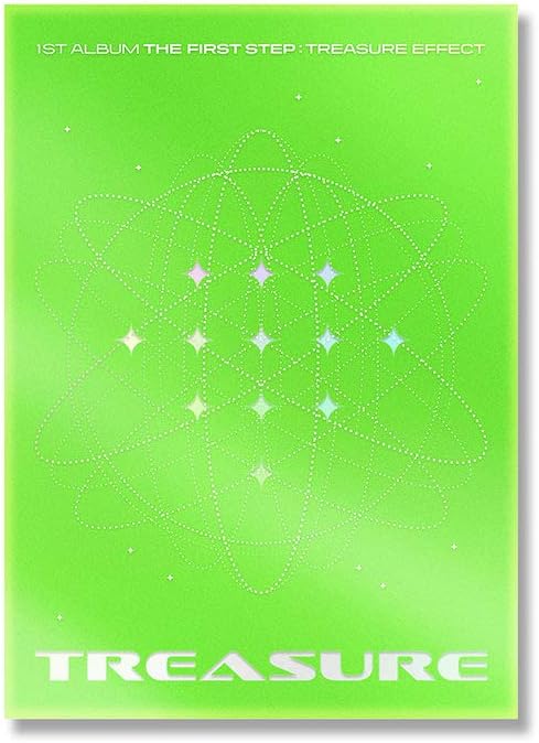 Treasure 1st Album [THE FIRST STEP : Treasure Effect] Green version (Incl Pre-order Benefits : Find Treasure Scratch Card, AR Photocard, AR Photo board, Double sided Poster (Folded))