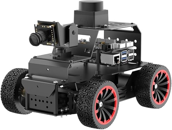 LewanSoul Robot Car Kit with ChatGPT Large AI Model, 3D Depth Camera & Lidar, ROS2 Humble SLAM Mapping Navigation, Python Robotics for Adults,MentorPi A1 Starter Kit (No Raspberry Pi)