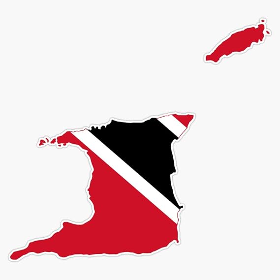 Flag Map of Trinidad and Tobago Decal Vinyl Bumper Sticker 5&quotF