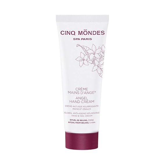 Cinq Mondes Angel Hand Cream 2.5 fl.oz. - Long-Lasting Hydration For The Hands - Visibly Smoother And More Supple Skin With Bamboo, White Mulberry And Aloe Vera