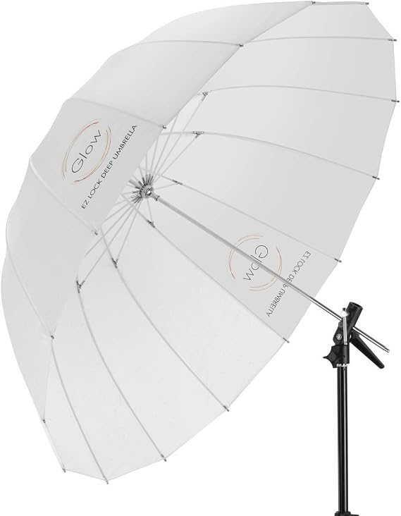 Glow Easy Lock Large Deep Translucent Fiberglass Umbrella (51")