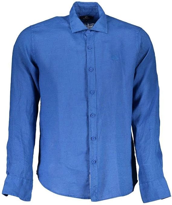 La Martina Blue Linen Shirt