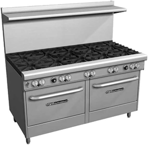 Southbend 4604DD-7L 60" Ultimate Restaurant Gas Range w/ 2 Star-Saute Burners Front, 2 Standard Burners Rear, 4 Pyromax Burners Left & (2) Standard Ovens