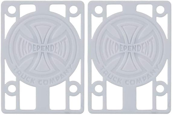Independent Trucks Skateboard Risers 1/8" White (Pair) Riser Pads (Hard)