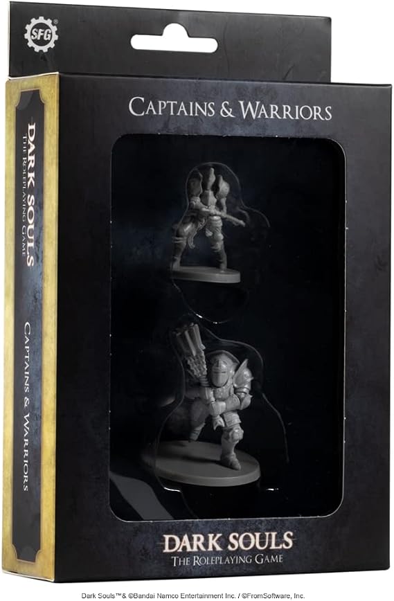 Steamforged Games Dark Souls The Role Playing Game: Captains & Warriors Miniatures & Stat Cards